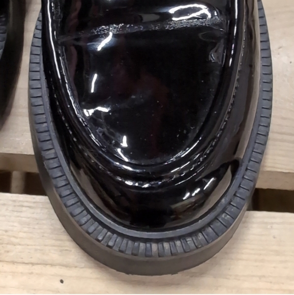 Zara nwt faux patent leather Penny loafers sz 36 - Picture 7 of 8